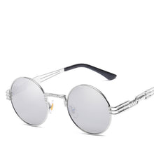 Carica l'immagine nel visualizzatore di Gallery, Retro Gothic Steampunk Mirror Sunglasses Men Gold and Black Sun Glasses Vintage Round Circle Women UV Gafas De Sol