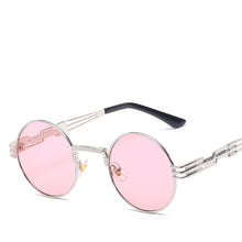 Carica l'immagine nel visualizzatore di Gallery, Retro Gothic Steampunk Mirror Sunglasses Men Gold and Black Sun Glasses Vintage Round Circle Women UV Gafas De Sol