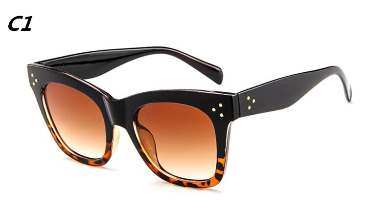 Occhiali da sole sfumati retrò Donne Designer di marca Lenti con montatura Classic Rivet Shades Donna Uomo Occhiali Oculos De Sol UV400 