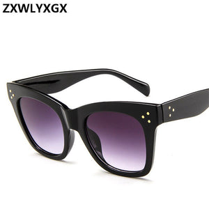 Occhiali da sole sfumati retrò Donne Designer di marca Lenti con montatura Classic Rivet Shades Donna Uomo Occhiali Oculos De Sol UV400 
