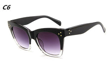 Carica l&#39;immagine nel visualizzatore di Gallery, Occhiali da sole sfumati retrò Donne Designer di marca Lenti con montatura Classic Rivet Shades Donna Uomo Occhiali Oculos De Sol UV400 