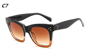 Occhiali da sole sfumati retrò Donne Designer di marca Lenti con montatura Classic Rivet Shades Donna Uomo Occhiali Oculos De Sol UV400 