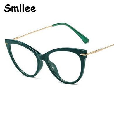 Retro Green Glasses Frame Myopia Nerd  Eyeglasses Frame Women TR90 Ultra light frame Cat Eye Glasses Sexy Eyewear Optical