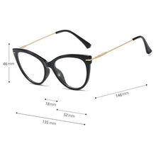 Carica l&#39;immagine nel visualizzatore di Gallery, Retro Green Glasses Frame Myopia Nerd  Eyeglasses Frame Women TR90 Ultra light frame Cat Eye Glasses Sexy Eyewear Optical