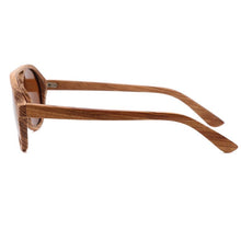 Load image into Gallery viewer, Retro Hollow craft Wood sunglasses women men high grade Zebrano Brand Design Polarized sunglasses Beach Bamboo eyeglasses