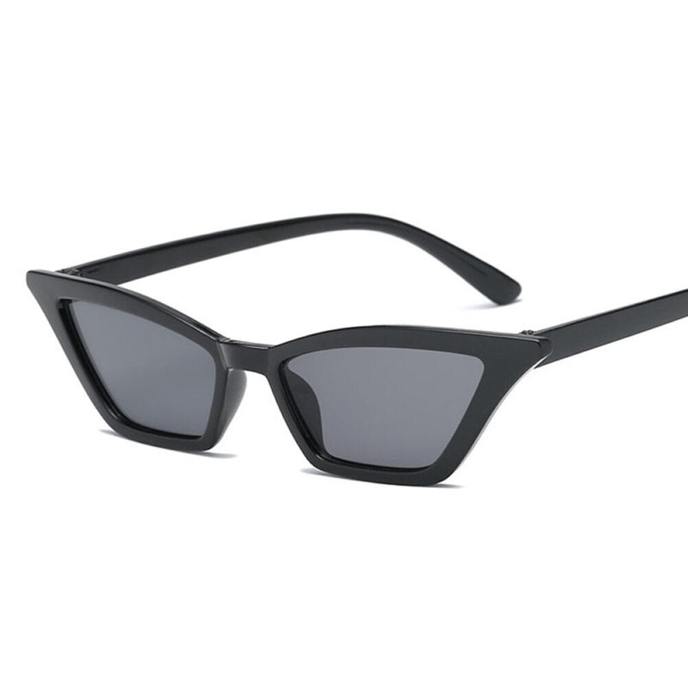 Retro Jelly Color Sun Glasses Sexy Cat Eye Triangle Sunglasses Female Eyewear Polarized Streetwear Trendy Ladies Glasses