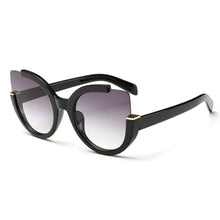 Load image into Gallery viewer, Retro Large Cat Eye Sunglasses Women Brand Designer Mirror Personality Semi-Rimless Cateye Sun Glasses For Lady Shadow UV400