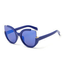 Load image into Gallery viewer, Retro Large Cat Eye Sunglasses Women Brand Designer Mirror Personality Semi-Rimless Cateye Sun Glasses For Lady Shadow UV400