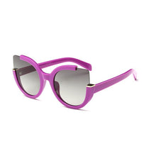Load image into Gallery viewer, Retro Large Cat Eye Sunglasses Women Brand Designer Mirror Personality Semi-Rimless Cateye Sun Glasses For Lady Shadow UV400