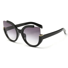 Load image into Gallery viewer, Retro Large Cat Eye Sunglasses Women Brand Designer Mirror Personality Semi-Rimless Cateye Sun Glasses For Lady Shadow UV400