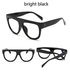 Retro Leopard Round Frame Glasses Oversized Frame Eyeglasses Men Women Vintage Prescription Lens Glasses Optical Eyewear