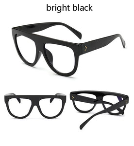 Retro Leopard Round Frame Glasses Oversized Frame Eyeglasses Men Women Vintage Prescription Lens Glasses Optical Eyewear