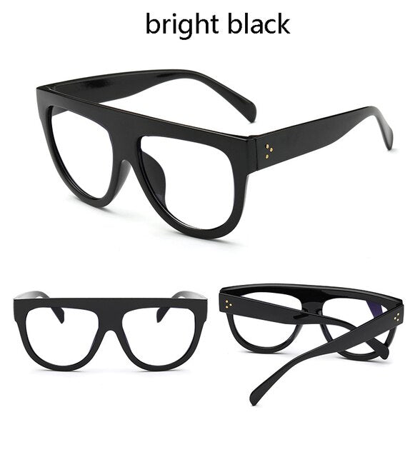 Retro Leopard Round Frame Glasses Oversized Frame Eyeglasses Men Women Vintage Prescription Lens Glasses Optical Eyewear