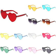 Load image into Gallery viewer, Retro Love Heart-Shaped Sunglasses Women Cat Eye Sun Glasses Ladies Shopping Sunglass Love Heart Spectacle Frame Flat Eyewear