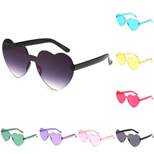 Load image into Gallery viewer, Retro Love Heart-Shaped Sunglasses Women Cat Eye Sun Glasses Ladies Shopping Sunglass Love Heart Spectacle Frame Flat Eyewear
