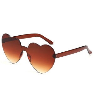 Retro Love Heart-Shaped Sunglasses Women Cat Eye Sun Glasses Ladies Shopping Sunglass Love Heart Spectacle Frame Flat Eyewear