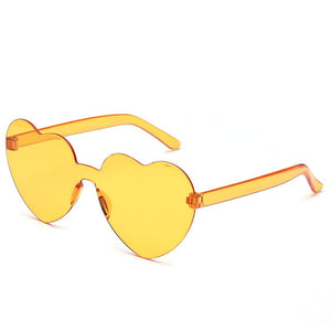 Retro Love Heart-Shaped Sunglasses Women Cat Eye Sun Glasses Ladies Shopping Sunglass Love Heart Spectacle Frame Flat Eyewear