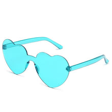 Load image into Gallery viewer, Retro Love Heart-Shaped Sunglasses Women Cat Eye Sun Glasses Ladies Shopping Sunglass Love Heart Spectacle Frame Flat Eyewear