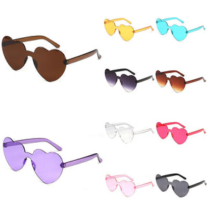 Retro Love Heart-Shaped Sunglasses Women Cat Eye Sun Glasses Ladies Shopping Sunglass Love Heart Spectacle Frame Flat Eyewear