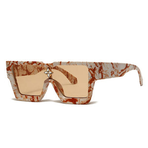 Retro  Sunglasses Men Hip Hop Glasses  Square Millionaire Diamond Sunglasses Driving Glasses