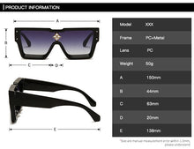 Load image into Gallery viewer, Retro  Sunglasses Men Hip Hop Glasses  Square Millionaire Diamond Sunglasses Driving Glasses