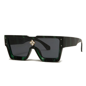 Retro  Sunglasses Men Hip Hop Glasses  Square Millionaire Diamond Sunglasses Driving Glasses