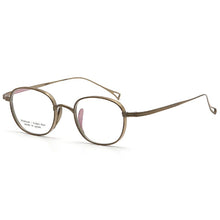 Carica l&#39;immagine nel visualizzatore di Gallery, Retro Men Pure Titanium Glasses Frame Oval Women  Brand Prescription Myopia Optical Eyeglasses Frame Square Small Eyewear