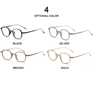 Retro Men Pure Titanium Glasses Frame Oval Women  Brand Prescription Myopia Optical Eyeglasses Frame Square Small Eyewear