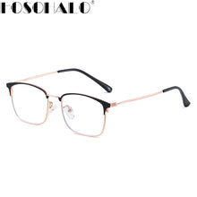 Load image into Gallery viewer, Retro Mens Glasses Frame Computer Eyeglasses Frame Women Anti-blue Light Transparent Clear Pink Metal Frame