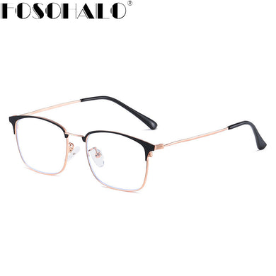 Retro Mens Glasses Frame Computer Eyeglasses Frame Women Anti-blue Light Transparent Clear Pink Metal Frame