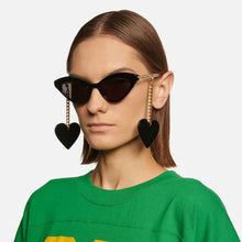 Load image into Gallery viewer, Retro Metal Chain Cat Eye Sunglasses Women Popular Modern Small Frame Sun Glasses Female  Glasses
