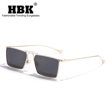 Load image into Gallery viewer, Retro Metal Frame Double Bridges Rectangle Sunglasses Men Green Black Square Sun Glasses Women  Shades UV400