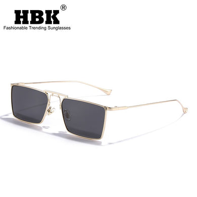 Retro Metal Frame Double Bridges Rectangle Sunglasses Men Green Black Square Sun Glasses Women  Shades UV400