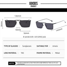Load image into Gallery viewer, Retro Metal Frame Double Bridges Rectangle Sunglasses Men Green Black Square Sun Glasses Women  Shades UV400
