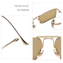Load image into Gallery viewer, Retro Metal Frame Double Bridges Rectangle Sunglasses Men Green Black Square Sun Glasses Women  Shades UV400