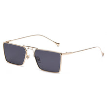 Load image into Gallery viewer, Retro Metal Frame Double Bridges Rectangle Sunglasses Men Green Black Square Sun Glasses Women  Shades UV400