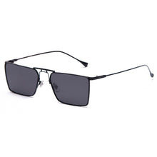 Load image into Gallery viewer, Retro Metal Frame Double Bridges Rectangle Sunglasses Men Green Black Square Sun Glasses Women  Shades UV400