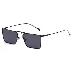 Retro Metal Frame Double Bridges Rectangle Sunglasses Men Green Black Square Sun Glasses Women  Shades UV400