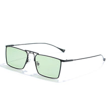 Load image into Gallery viewer, Retro Metal Frame Double Bridges Rectangle Sunglasses Men Green Black Square Sun Glasses Women  Shades UV400