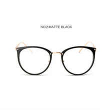 Carica l&#39;immagine nel visualizzatore di Gallery, Retro Metal Frame Eyeglasses Oversized Clear Lens Glasses Men Women Transparent Optical Cat Eye Glasses Frames Spectacle