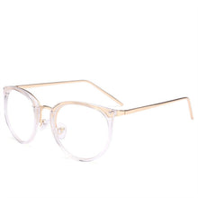 Carica l&#39;immagine nel visualizzatore di Gallery, Retro Metal Frame Eyeglasses Oversized Clear Lens Glasses Men Women Transparent Optical Cat Eye Glasses Frames Spectacle