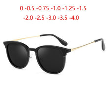 Load image into Gallery viewer, Retro Minus Lens Prescription Sunglasses Women Polarized Cat Eye Nearsighted Glasses Men SPH 0 -0.5 -0.75 -1.0-1.5 To -6.0