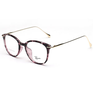 Retro Myopia Glasses for Women Tr90 Ultra Light Full Frame Oval Large Frame Thin Lens for Men