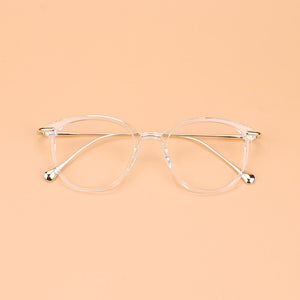 Retro Myopia Glasses for Women Tr90 Ultra Light Full Frame Oval Large Frame Thin Lens for Men