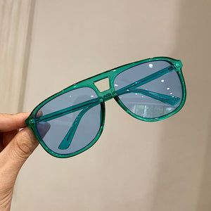 Retro  Special Offer Big Frame Yellow Sunglasses Men Women Trendy People Street Pography Travel Beach Essentials