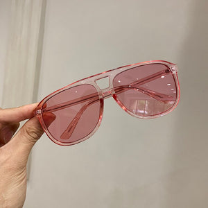 Retro  Special Offer Big Frame Yellow Sunglasses Men Women Trendy People Street Pography Travel Beach Essentials