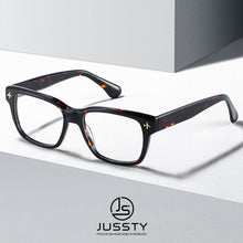 Load image into Gallery viewer, Retro Optical Eyeglasses Frame Men Leopard Acetate Prescription Glasses Frame Male Vintage High End Myopia Spectacles Big Square