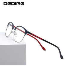 Load image into Gallery viewer, Retro Optical Glasses Frame Men Vintage Rectangle TR90 Metal Eyeglasses Clear Lens Prescription Myopia Women Frame DD1511