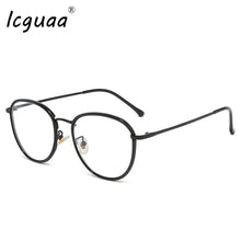 Carica l&#39;immagine nel visualizzatore di Gallery, Retro Oval Optical Sunglasses Anti-blue Light Frame Women Men Transparent Computer Glasses Round Eyewear Blocking Sunglasses