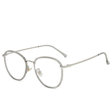 Carica l&#39;immagine nel visualizzatore di Gallery, Retro Oval Optical Sunglasses Anti-blue Light Frame Women Men Transparent Computer Glasses Round Eyewear Blocking Sunglasses
